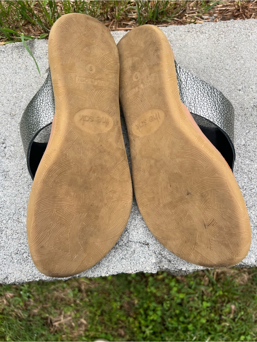 The Sak Silver Metallic Thong Sandals - Picture 3 of 3